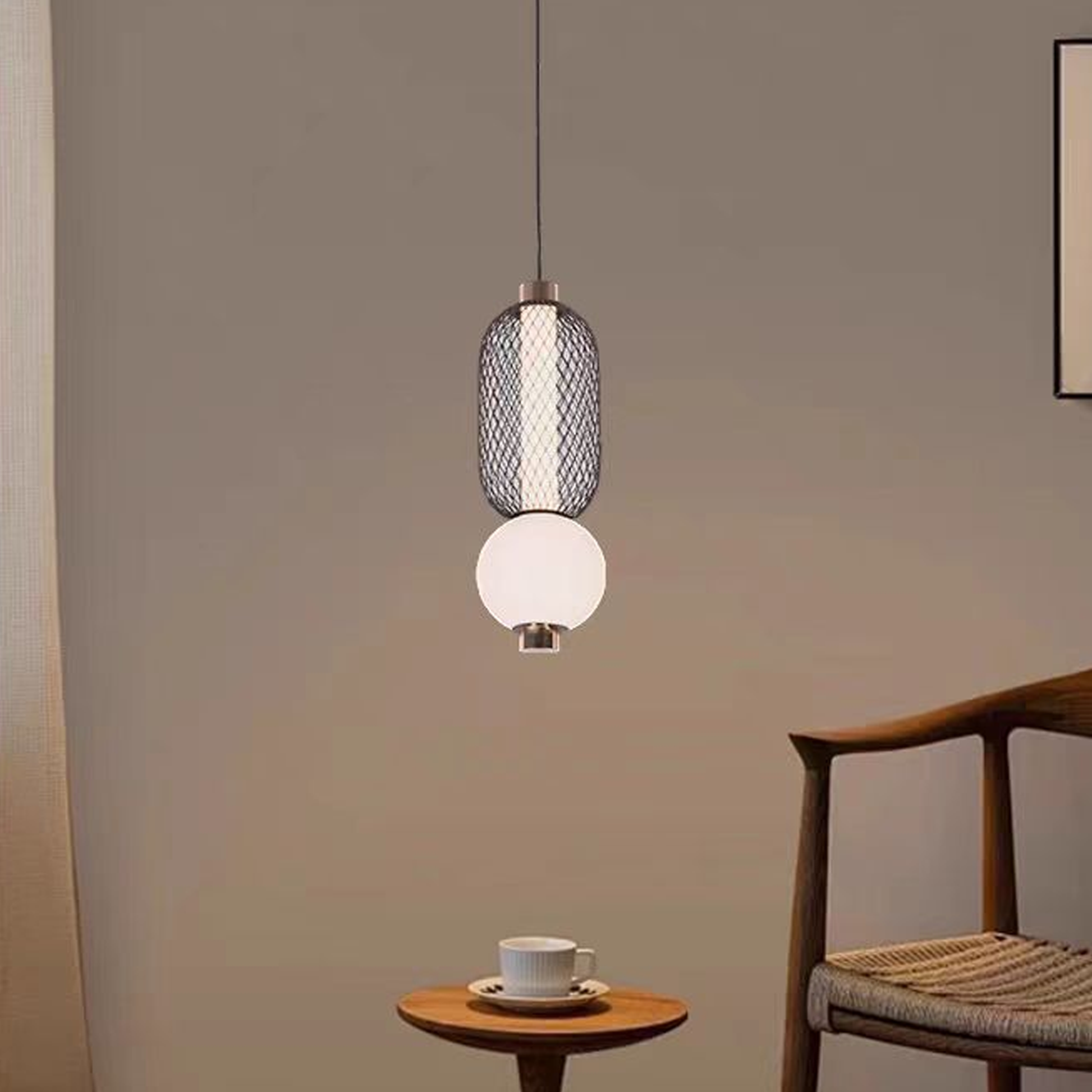 Lampadario LED a Sospensione LM550/2BK, 11W, Luce 3000/4000/6000K, Nero, Altezza Regolabile Lampadari Moderni Titolo predefinito Alessandro Design