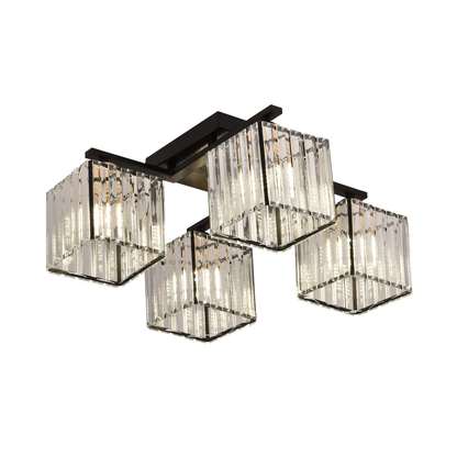 Lampadario georgiano, LC111/4BK, 4x E27, Nero, Metallo Lampadari classici Titolo predefinito Alessandro Design
