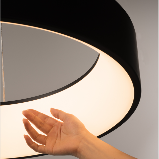 Lampadario LED a Sospensione con Telecomando CHIARA, 73W, Luce Fredda/Calda/Neutra, Dimmerabile, Nero Lampadari LED con Telecomando Titolo predefinito Alessandro Design