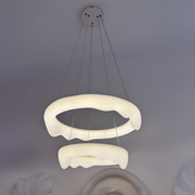 Lampadario LED a Sospensione con Telecomando, AMADEO, 89W, Luce Fredda/Calda/Neutra, Dimmerabile, Regolabile in Altezza, Lampadario LED Bianco con Telecomando Titolo predefinito Alessandro Design