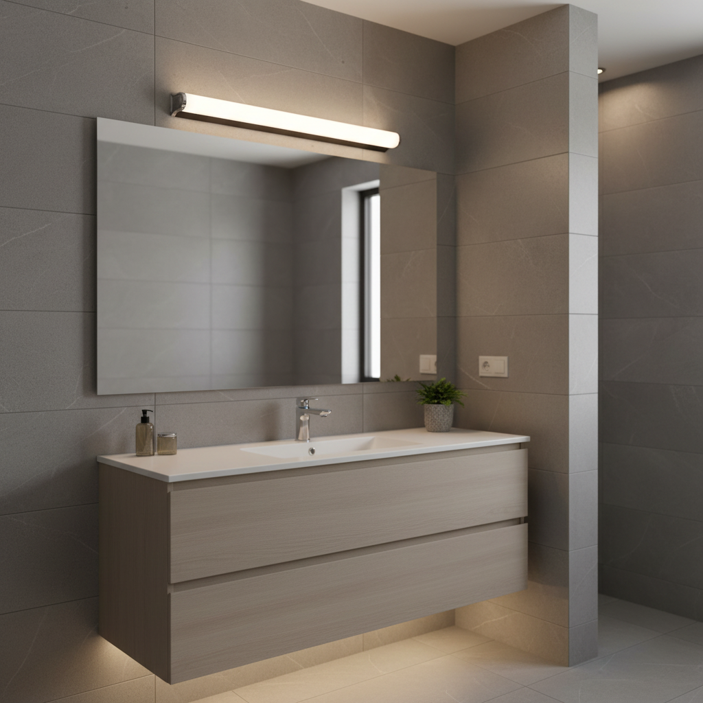 Applique LED da bagno, GARDA, 10W, lineare, luce Calda/Neutra/Fredda, Cromo Applique per interni Titolo predefinito Alessandro Design