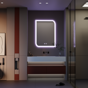 CLARIVO LED Specchio Rettangolare, 14W, 60X80cm, Touch, Sistema Demister Specchi Korman E Titolo predefinito Alessandro Design