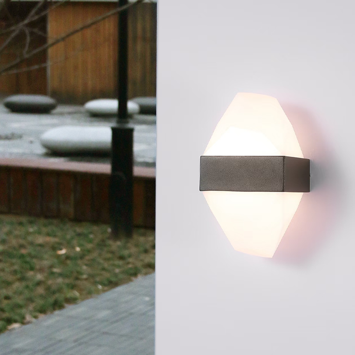 Applique da esterno LED ICEBERG 10W Metallo IP65 Nero Applique da esterno Titolo predefinito Alessandro Design