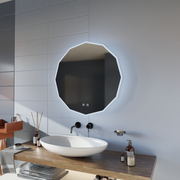Specchio rotondo a LED, 80 cm, VIVO Touch, sistema antiappannante, specchi dimmerabili Korman E Titolo predefinito Alessandro Design