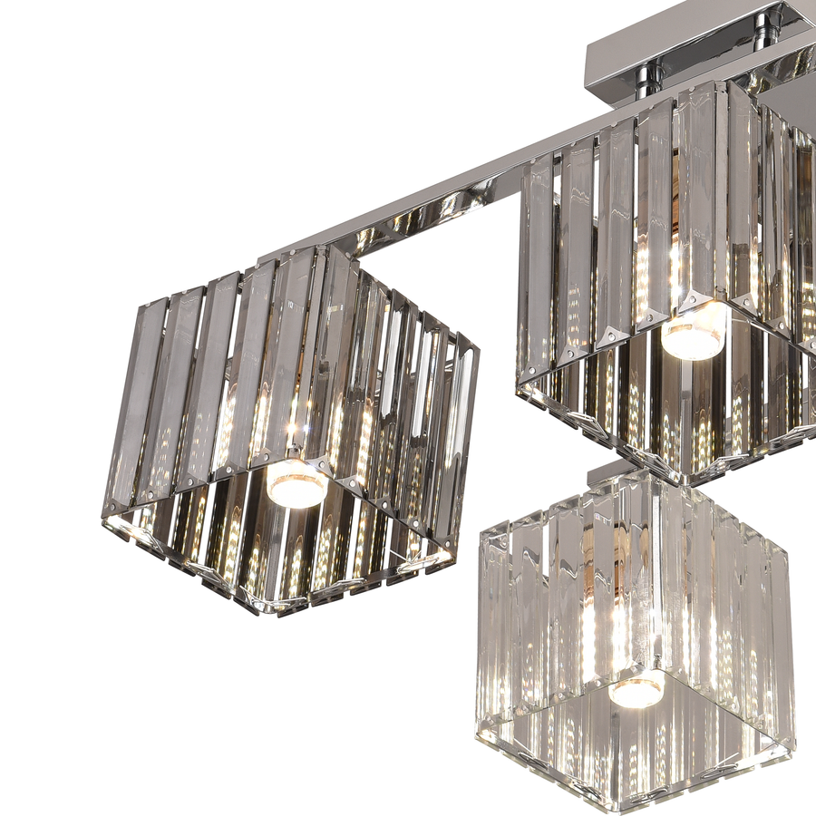 Lampadario georgiano, LC115/6, 6x E27, cromo, metallo Lampadari classici Titolo predefinito Alessandro Design