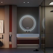 Specchio rotondo a LED, 80 cm, Orhina Touch, sistema Demister, dimmerabile, E40S/80X80 Specchi Korman E Titolo predefinito Alessandro Design