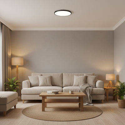 Plafoniera LED SOLIS 47cm 70W Luce Fredda Nera