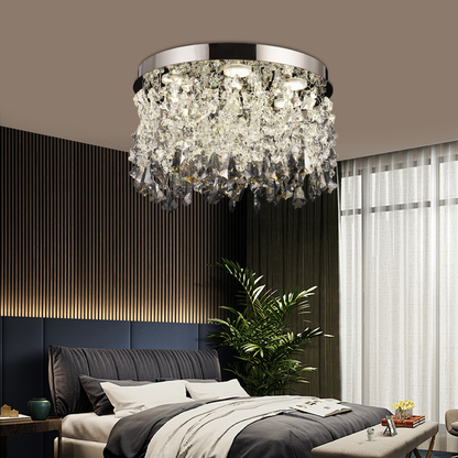 Lampadario LED in cristallo LLC212/550BU Rotondo, 29W, Luce fredda/calda/neutra, cristalli, Lampadari in cristallo cromato lucido Titolo predefinito Alessandro Design