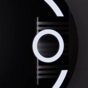 Specchio rotondo a LED, 22 W, 70 cm, Visio MotionGlow Marcello, sistema antiappannamento, orologio e termometro, lente d'ingrandimento cosmetica, specchi Marcello dimmerabili Titolo predefinito Alessandro Design