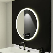 Specchio rotondo a LED 50 cm Giulia Sensore MotionGlow Marcello Sistema antiappannante Orologio e termometro Dimabila Specchi Marcello Titolo predefinito Alessandro Design