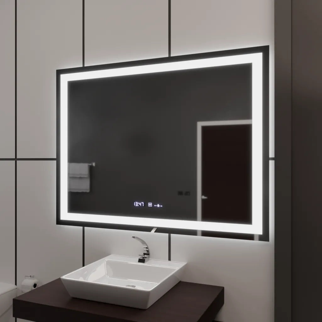 Specchio LED rettangolare 120x80cm Vérité MotionGlow Marcello, Sistema di disappannamento, Orologio e Termometro, Specchi Dimmerabili Marcello Titolo predefinito Alessandro Design