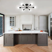 Lampadario Mikkos 6XE27, diametro 49cm, Lampadari Moderni Nero Titolo predefinito Alessandro Design