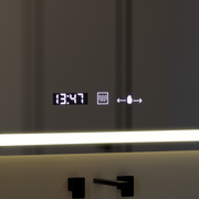 Specchio rettangolare a LED 120x80 cm Vérité MotionGlow Marcello, sistema antiappannamento, orologio e termometro, dimmerabile W09/120X80BTRGB Specchi Marcello Titolo predefinito Alessandro Design