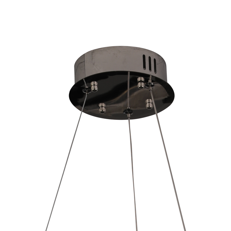 Lampadario LED in Cristallo 15W, STRATUS Magno, Diametro 50cm, Cromo Lucido, Luce Calda Neutra Fredda 3000K/4000K/6000K Altezza Regolabile, Metallo e Cristallo Lampadari in Cristallo Titolo predefinito Alessandro Design