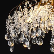 Candelabro in cristallo CC9321/5FGD, 5x E14, Diametro 50 cm, Candelabro in cristallo dorato Titolo predefinito Alessandro Design