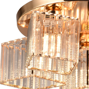 Lampadario classico moderno Sasha, LC117/5GD, 5x E27, metallo e cristallo, oro, paralume Lampadari classici Titolo predefinito Alessandro Design