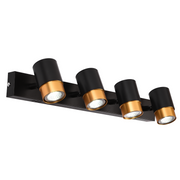 Proiettore LED con Faretti 4xGU10, Lampadari Moderni a Lampadina Oro, Metallo e Acrilico Titolo predefinito Alessandro Design