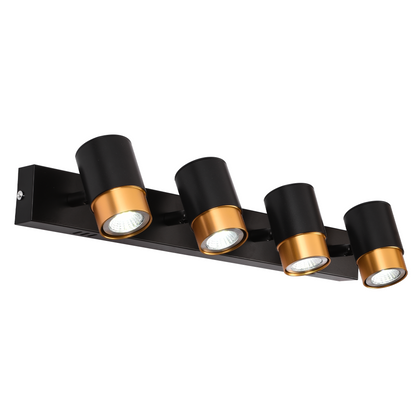 Proiettore LED con Faretti 4xGU10, Lampadari Moderni a Lampadina Oro, Metallo e Acrilico Titolo predefinito Alessandro Design