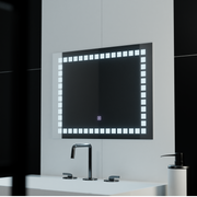 Specchio rettangolare a LED, 80x60 cm, Grid Light Basic Touch Specchi Korman C Titolo predefinito Alessandro Design