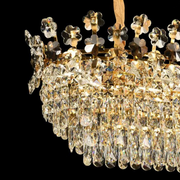 Lampadario in Cristallo FLORENCE Imperio 10x E14, 90 cm, Oro Lucido, Altezza Regolabile Lampadari in Cristallo Titolo predefinito Alessandro Design