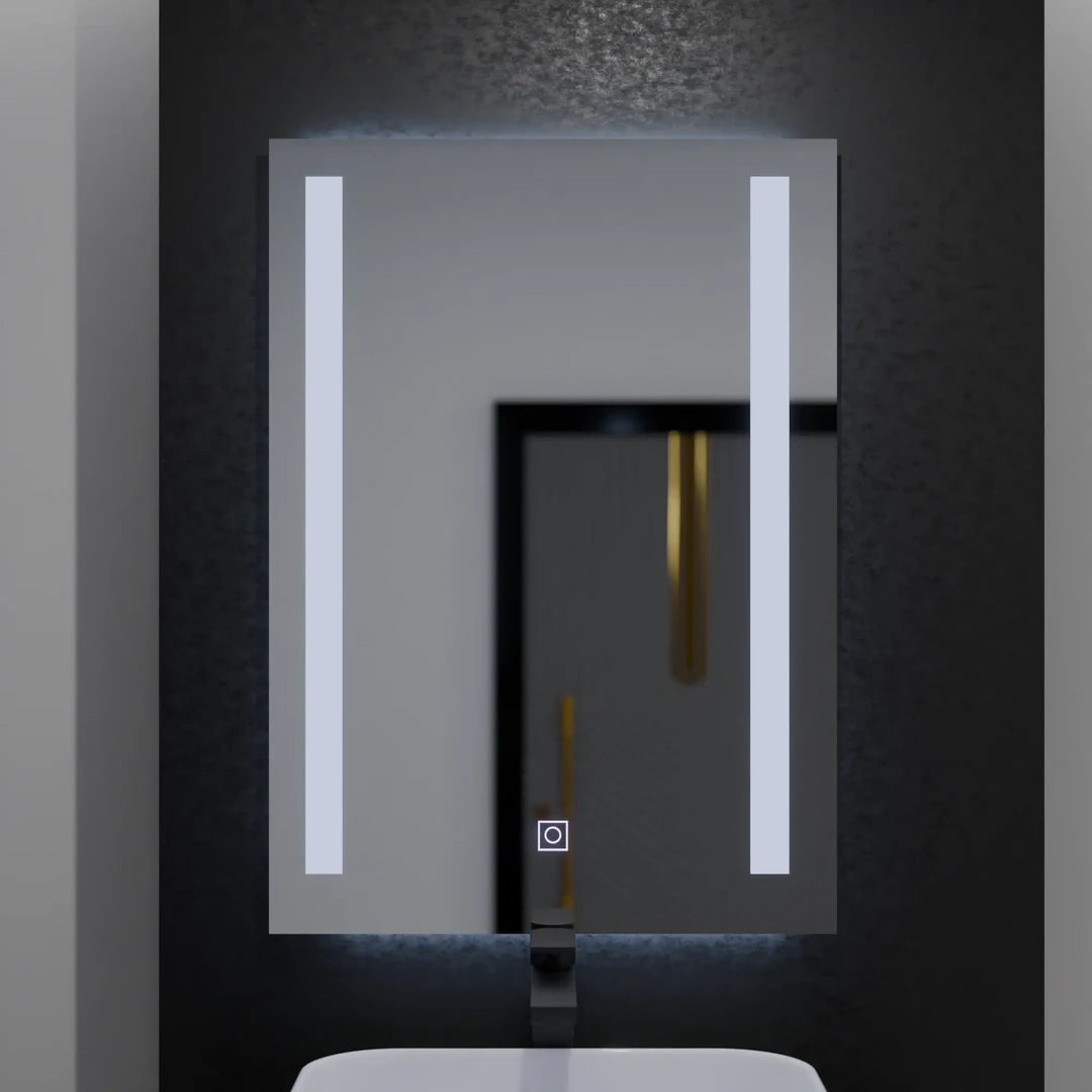 Specchio LED Rettangolare, 50x70cm, Doppia Luce Basic Touch LED Specchi Titolo predefinito Alessandro Design