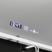 Specchio rettangolare a LED, 90x60 cm, Velour MotionGlow Marcello, sistema antiappannamento, orologio e termometro, lente d'ingrandimento cosmetica, specchi dimmerabili Marcello Titolo predefinito Alessandro Design