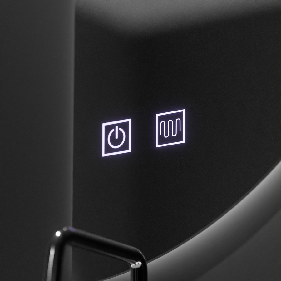 FELhold Crescent Specchio LED, 160x80cm, Sistema Touch, Luce Fredda 6000K, Dimmerabile