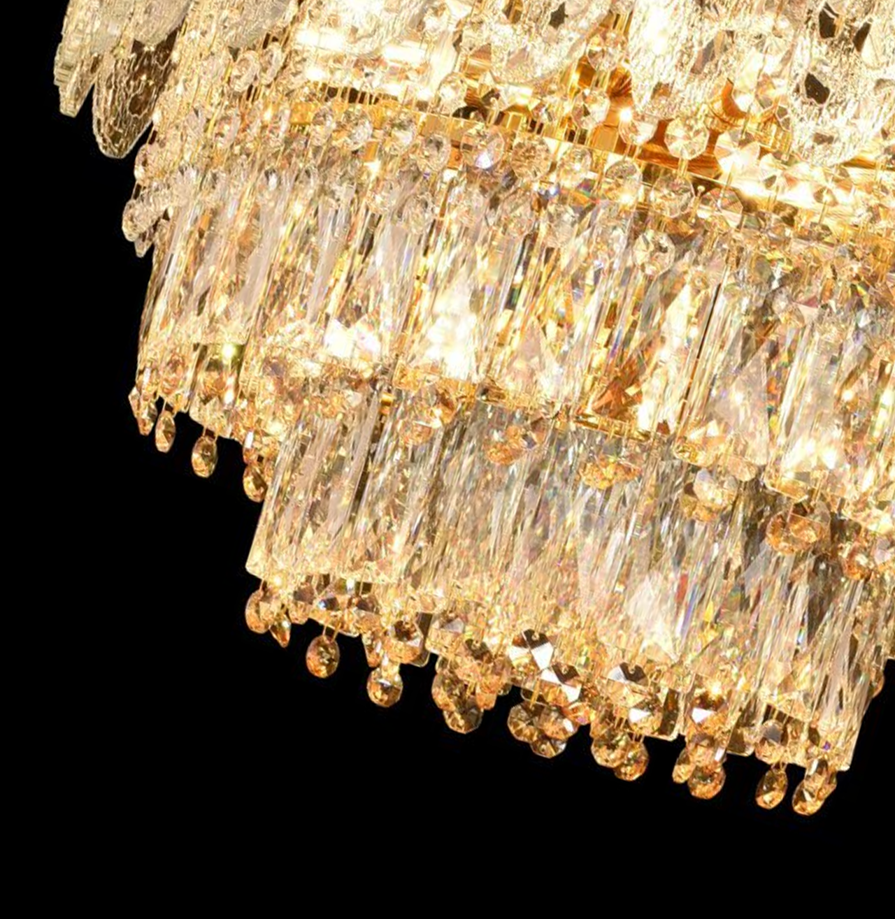 Lampadario di Cristallo MAJESTIC Elegance 9x E14, Diametro 50cm, Oro Lucido, Altezza Regolabile Lampadari di Cristallo Titolo predefinito Alessandro Design