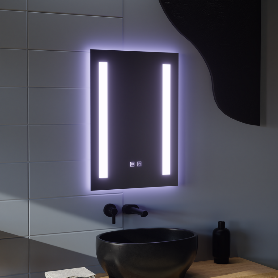 Specchio rettangolare a LED, 50x70 cm, C206S/50X70 Touch, sistema Demister, specchi dimmerabili Korman C Titolo predefinito Alessandro Design