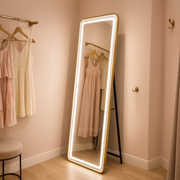 Specchio rettangolare a LED, cornice dorata, 50x160 cm, dimmerabile, luce fredda/calda/neutra, Dressing Couture Dressing Mirrors Titolo predefinito Alessandro Design