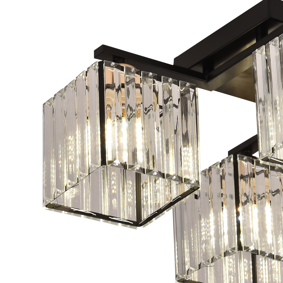 Lampadario georgiano, LC111/4BK, 4x E27, Nero, Metallo Lampadari classici Titolo predefinito Alessandro Design