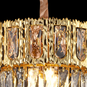 Lampadario in Cristallo BELVEDERE Petito 3xE14, Diametro 30cm, Oro Lucido, Altezza Regolabile Lampadario in Cristallo Titolo predefinito Alessandro Design