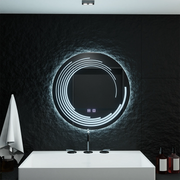 Specchio Rotondo LED 70cm Lira Verità Sistema Antiappannamento Dimmerabile Touch