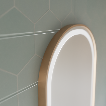 LED Touch Impora Specchio Demist System 50x80 cm Specchi con cornice oro rosa Korman E Titolo predefinito Alessandro Design