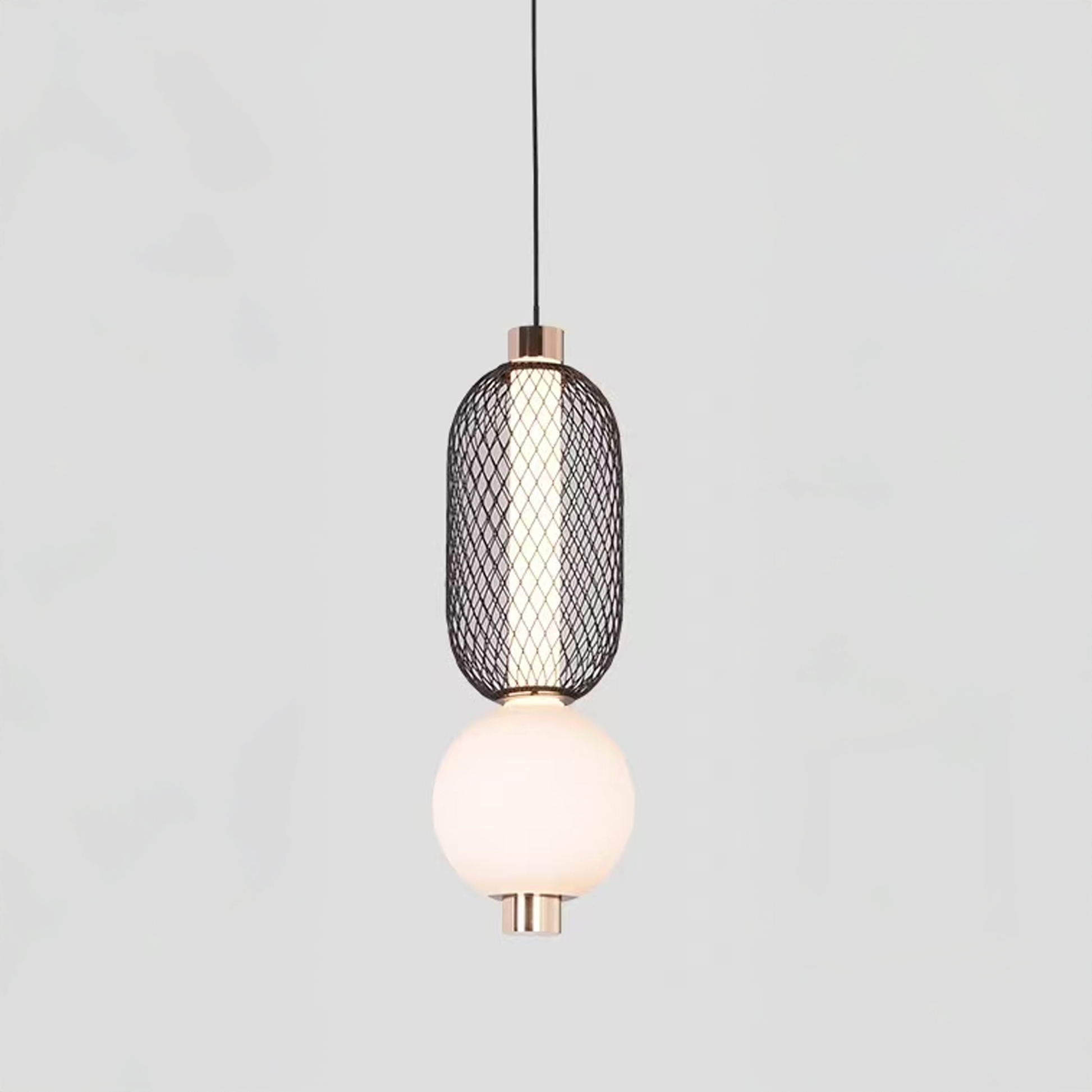 Lampadario LED a Sospensione LM550/2BK, 11W, Luce 3000/4000/6000K, Nero, Altezza Regolabile Lampadari Moderni Titolo predefinito Alessandro Design