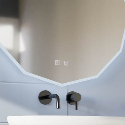 Specchio rotondo a LED, 80 cm, VIVO Touch, sistema antiappannante, specchi dimmerabili Korman E Titolo predefinito Alessandro Design