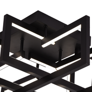 Lampadario LED con telecomando 96W, 4 Elementi, Luce Fredda/Calda/Neutra, Dimmerabile, Nero Lampadari LED con Telecomando Titolo predefinito Alessandro Design