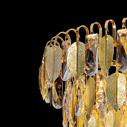 Candelabri in cristallo VENARIA 6x E14, diametro 40 cm, oro lucido, altezza regolabile Candelabri in cristallo Titolo predefinito Alessandro Design