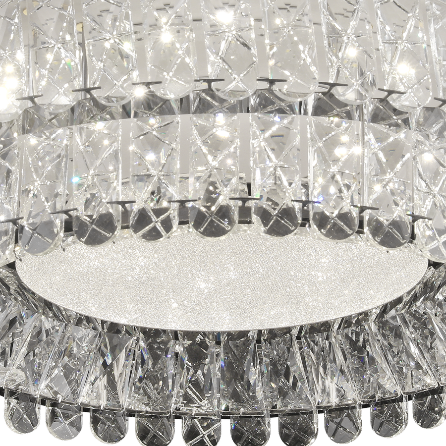 Lampadario LED con telecomando, LLC153/500CH, cristallo e metallo, 59W, 1 cerchio, dimmerabile, altezza regolabile, luce fredda/calda/neutra, illuminazione di lusso Lampadari LED con telecomando Titolo predefinito Alessandro Design