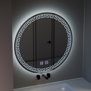 Specchio rotondo a LED, 80 cm, Orhina Touch, sistema Demister, dimmerabile, E40S/80X80 Specchi Korman E Titolo predefinito Alessandro Design