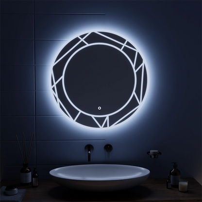 Specchio touch ASTRIX LED, 70 cm, 6000 K, dimmerabile, sistema antiappannamento