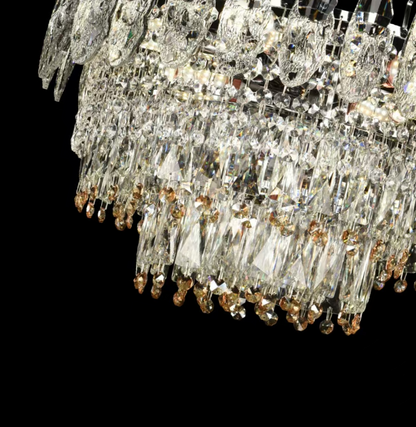 Lampadario di cristallo MAJESTIC Elegance, 9x E14, diametro 50 cm, cromo lucido, altezza regolabile Lampadario di cristallo Titolo predefinito Alessandro Design
