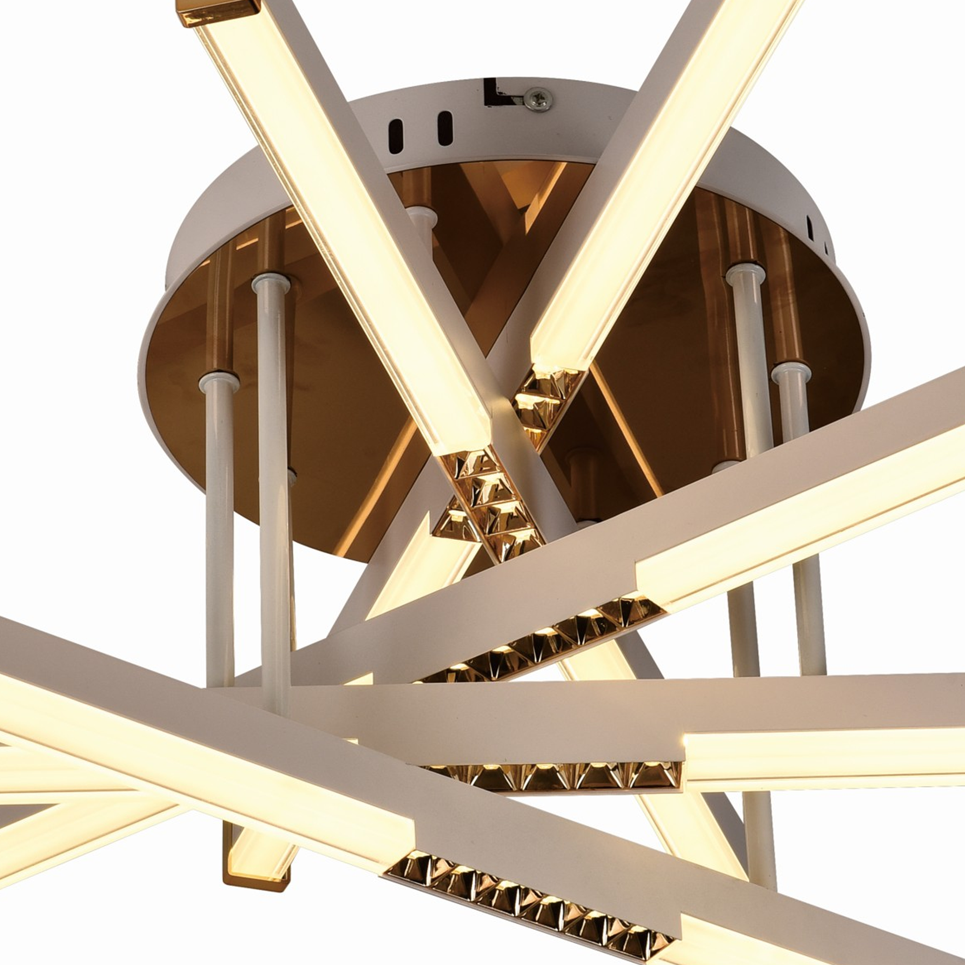 Lampadario LED con Telecomando LT182/5WH, 68W, 5 Elementi, Luce Fredda/Calda/Neutra, Dimmerabile, Lampadari LED Bianchi con Telecomando Titolo predefinito Alessandro Design