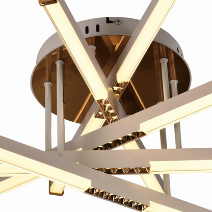 Lampadario LED con Telecomando LT182/5WH, 68W, 5 Elementi, Luce Fredda/Calda/Neutra, Dimmerabile, Lampadari LED Bianchi con Telecomando Titolo predefinito Alessandro Design