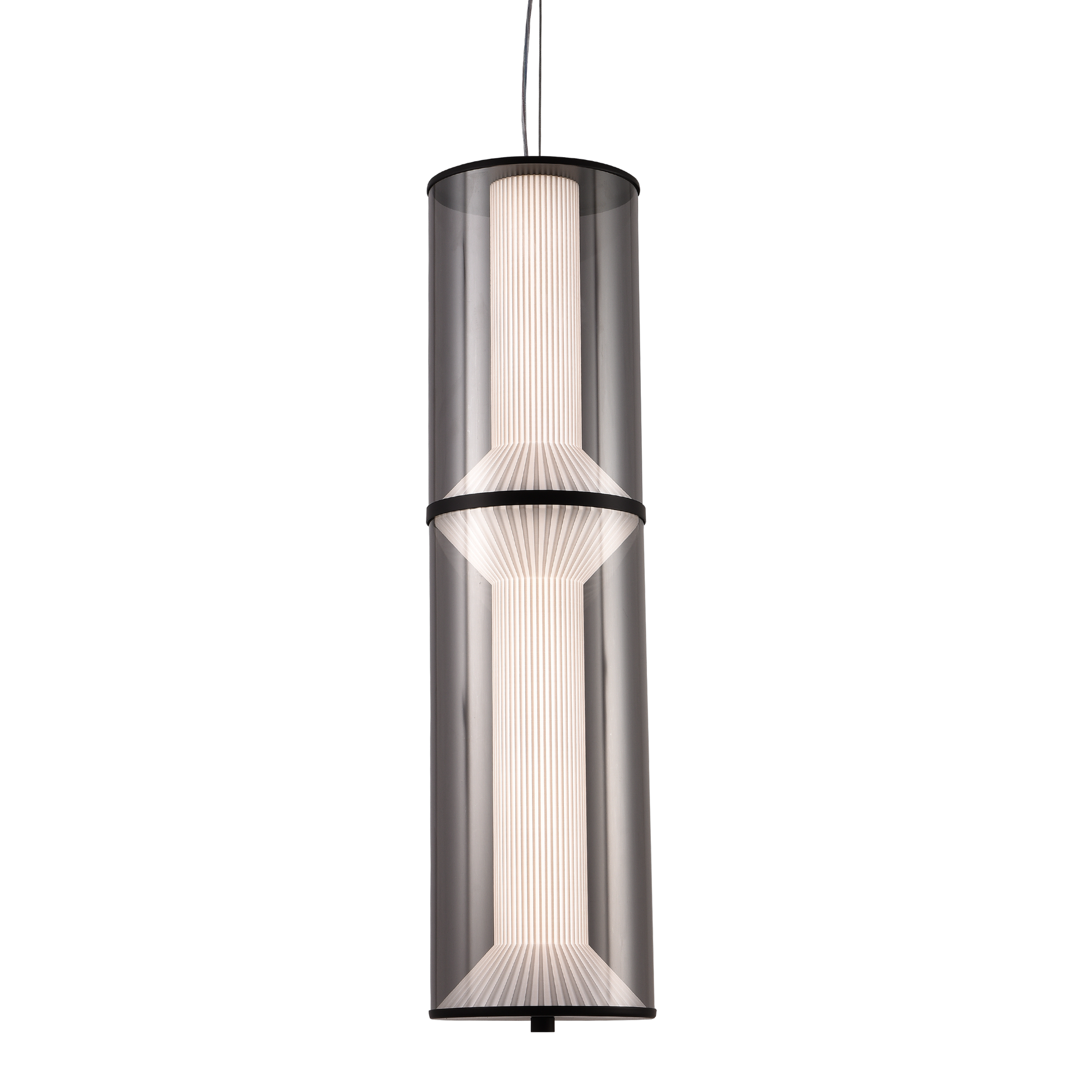 Lampadario LED a Sospensione con Telecomando 47W, Orin, 2 elementi, Altezza Regolabile, Luce Calda/Fredda/Neutra, Nero, Lampadari a LED con Telecomando in Metallo Titolo predefinito Alessandro Design