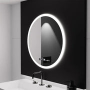 Specchio rotondo a LED 50 cm Giulia Sensore MotionGlow Marcello Sistema antiappannante Orologio e termometro Dimabila Specchi Marcello Titolo predefinito Alessandro Design