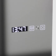 Specchio rettangolare a LED, 45x140 cm, sensore radar Elena Marcello, sistema antiappannamento, orologio e termometro, Dimabila, Dressing Couture Dressing Mirrors Titolo predefinito Alessandro Design