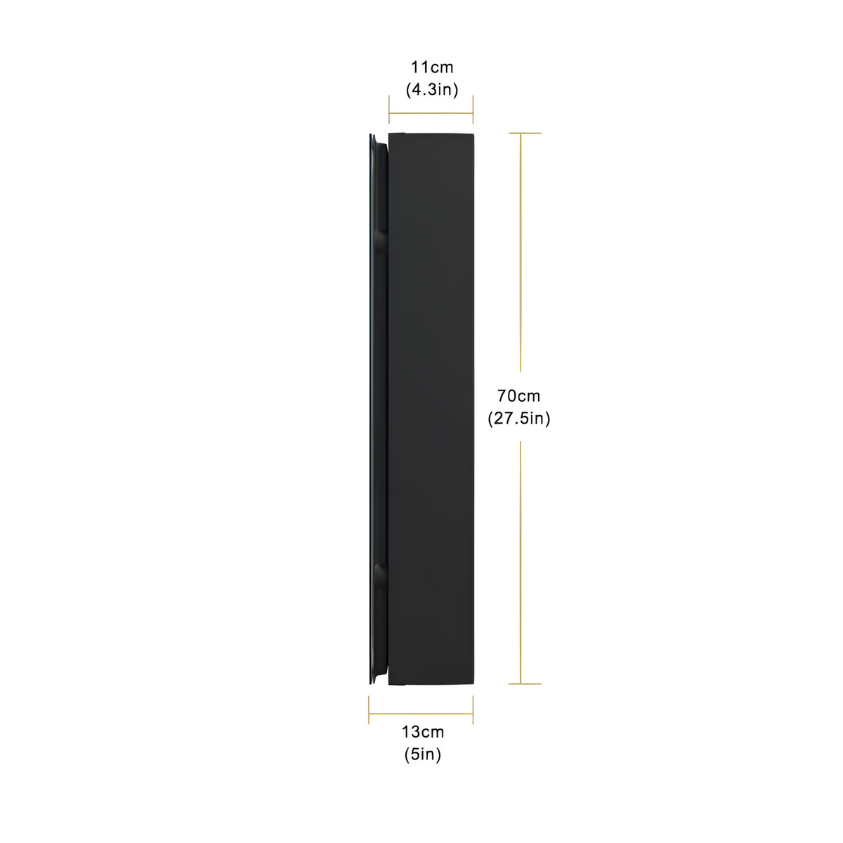 Oglinda LED cu Dulap STRATO 75x70 cm Negru Iluminare Completa si Depozitare Spatioasa Oglinzi Dulap Default Title Alessandro Design