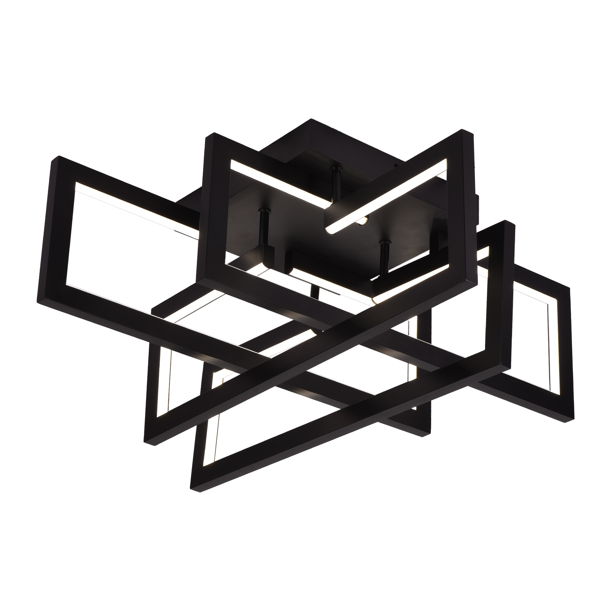 Lampadario LED con telecomando 96W, 4 Elementi, Luce Fredda/Calda/Neutra, Dimmerabile, Nero Lampadari LED con Telecomando Titolo predefinito Alessandro Design
