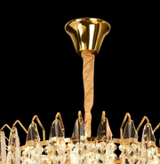 Lampadario di Cristallo MAJESTIC Elegance 9x E14, Diametro 50cm, Oro Lucido, Altezza Regolabile Lampadari di Cristallo Titolo predefinito Alessandro Design
